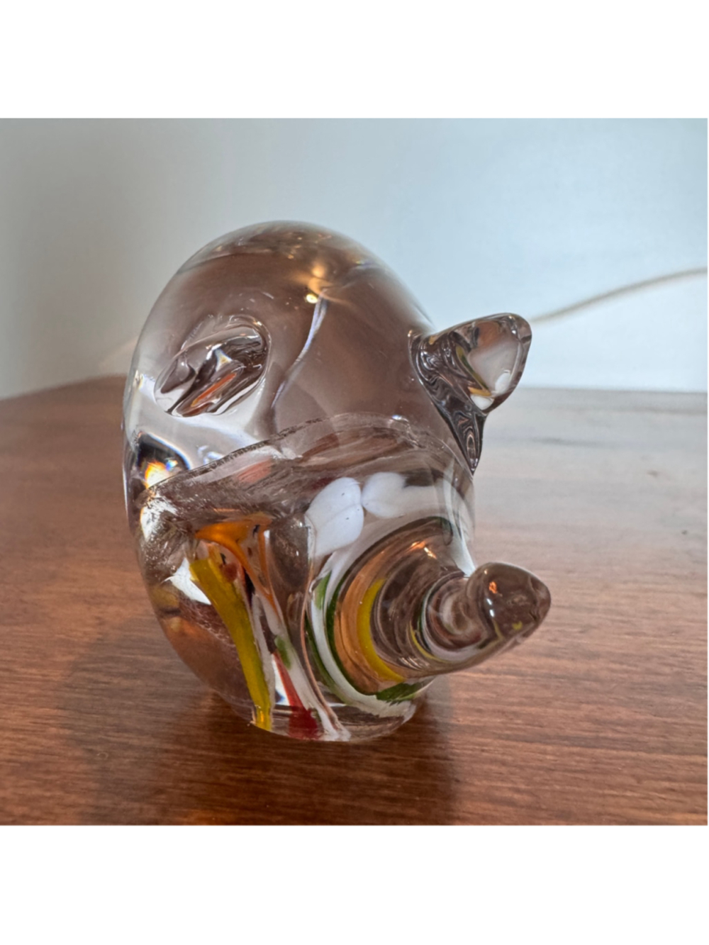 32. Vintage Art Glass Elephant Figurine